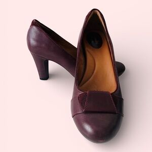 Clarks Artisan Cordovan Red 3" Heels Size 8M